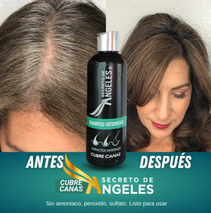 Shampoo cubrecanas Secreto  de los  Ángeles renueva tu  cabello, ilumina  tu  esencia.